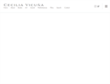 Tablet Screenshot of ceciliavicuna.com
